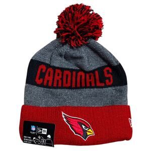NWT New Era NFL Arizona Cardinals Adult Cuffed Knit Pom Stocking Cap Beanie Hat